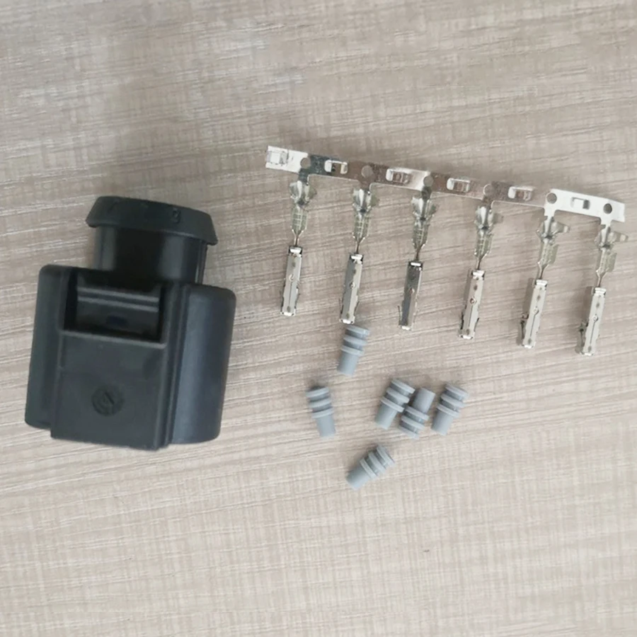 5 Sets 6 Pin Oxygen Sensor Connector Throttle Plug Connector Throttle Plug For 4H0973713 1 928 404 669