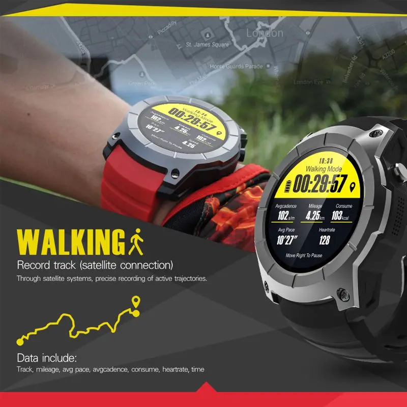 Gps Смарт часы S958 Шагомер фитнес трекер монитор сердечного ритма SALFRESA Smartwatch