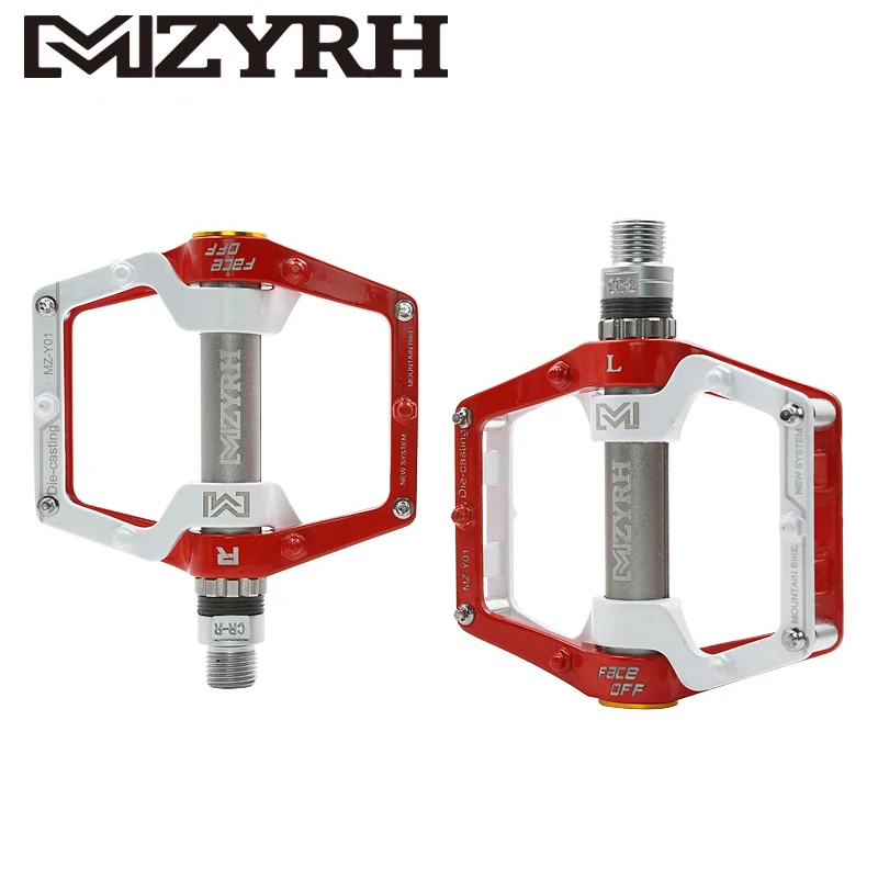 

MZYRH Y01 Bicycle 2 Bearings Pedals Ultralight CNC Aluminum Alloy Big Foot Tread Mountain Bike Road Cycling Bike Accessories