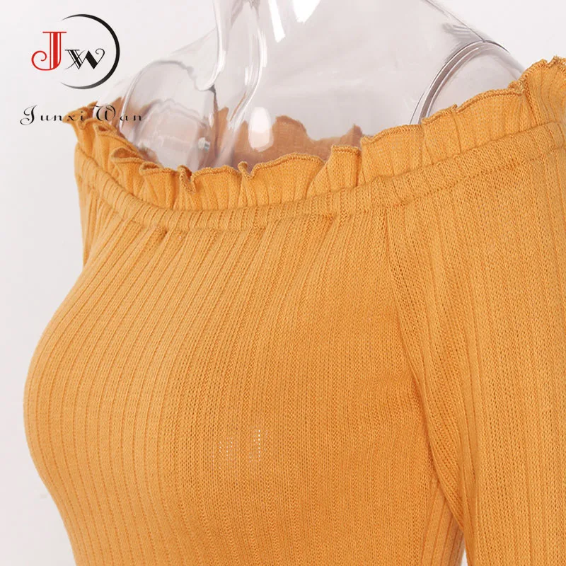 Женское осенне-зимнее Бандажное платье сексуальное с открытыми плечами и