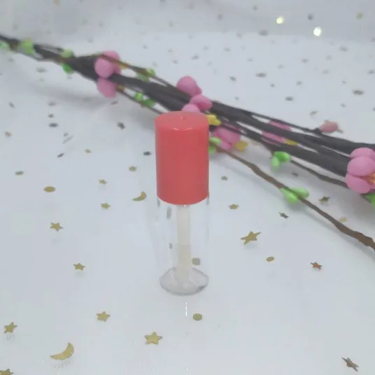 Red 50/100pcs3ML мини Красочные крышки прозрачный блеск для губ Туба. Маленькая Косметическая губная помада образец бутылки, DIY бальзам для губ трубки - Цвет: Red