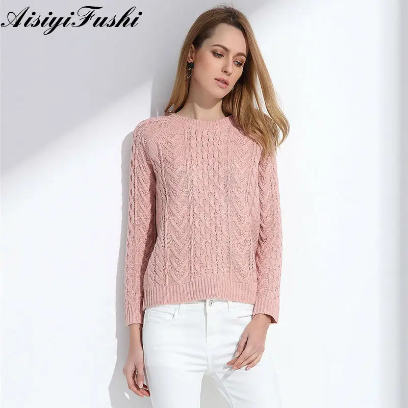 Warm Womens Ribbed Sweater Female Women Jumpers Winter Woman Light Pink Knitting Pullovers Mujer Invierno Fashion 2020 | Женская одежда
