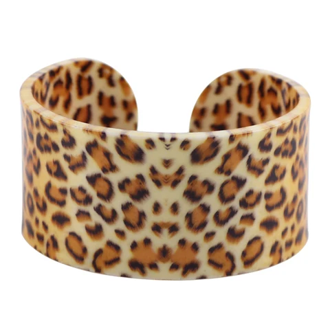Bonsny акриловый браслет леопард  для женщин