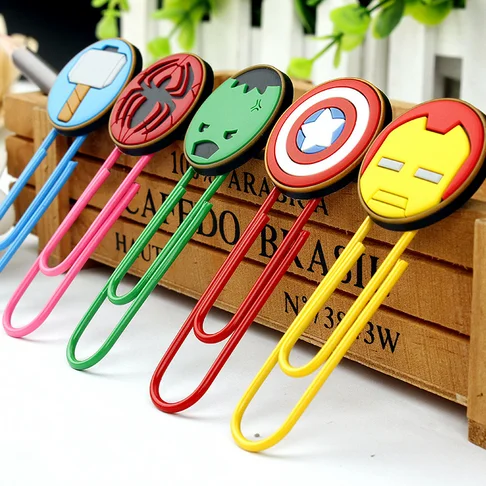 5 шт./компл. креативный мультфильм Мстители милый Тор Человек паук Железный