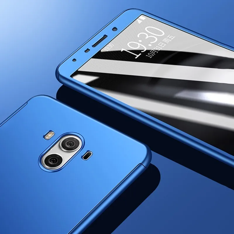 Чехол с полным корпусом 360 градусов для Huawei P9 P10 P20 Lite Plus чехлы со стеклянным