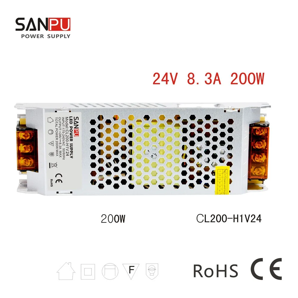 IWHD Mini transformador 200 Вт 8.3A 24 в импульсный источник питания Трансформаторы освещения 110