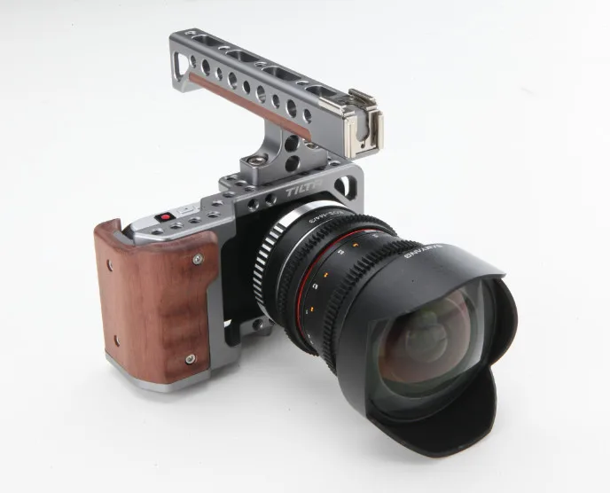 TILTA ES T13 Cage DSLR Rig/рукоятка с деревянной ручкой/15 мм опорная пластина BMPCC для