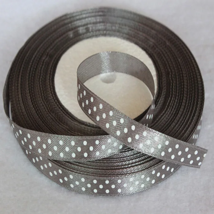 15 ярдов/партия атласная лента с принтом в горошек 3/8 10 мм|satin ribbon|printed satin ribbonribbon ribbon