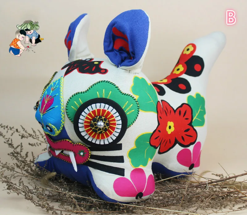 Китайская ткань ручной работы с тигром традиционный народный подарок для