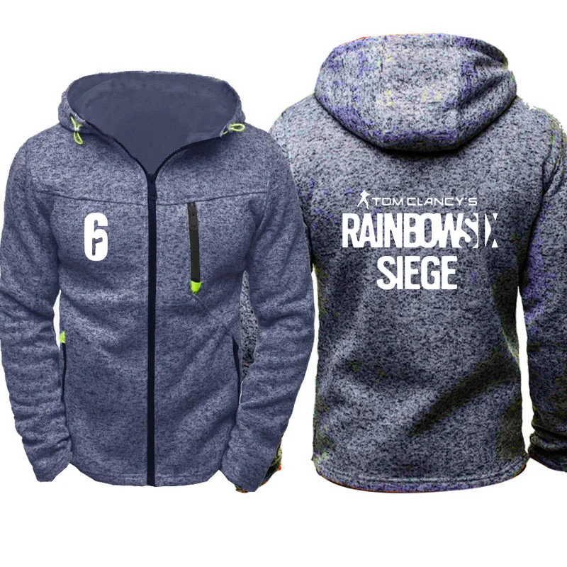 Rainbow six siege, толстовка с капюшоном, Мужская толстовка, весна-осень, флисовая куртка на молнии, толстовка в стиле хип-хоп, Harajuku, мужская одежда - Цвет: 806