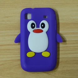 Для Samsung Galaxy S i9000 9000/I9001 Plus чехол милый мультфильм 3D Пингвин кремния Мягкий Назад