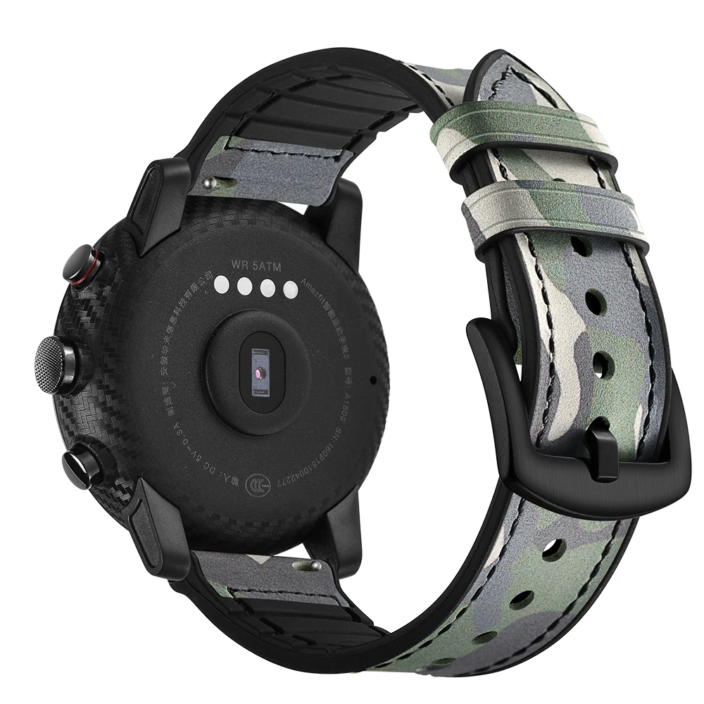 Кожаный ремешок для смарт-часов Xiaomi Huami Amazfit PACE Stratos из натуральной кожи 22 мм |