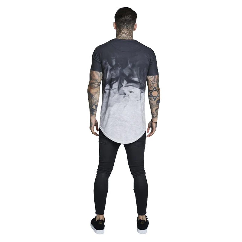Мужская футболка облегающая camiseta hombre короткий рукав мышцы повседневные топы