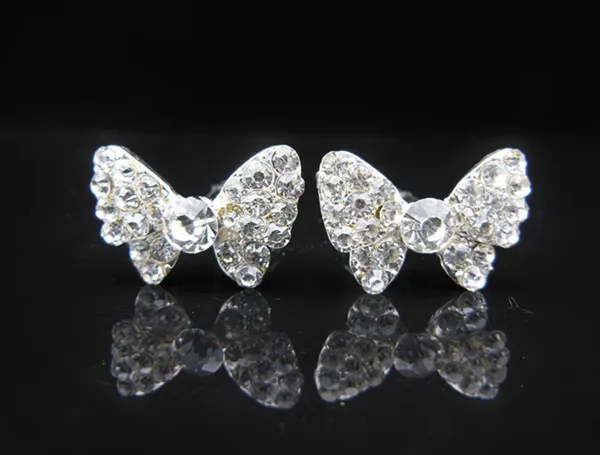 

2015 new 30Pcs Exquisite Butterfly Crystal Rhinestone Wedding Bridal Prom U Hair Pins Hair Clips Hair Accessory Free Shipping