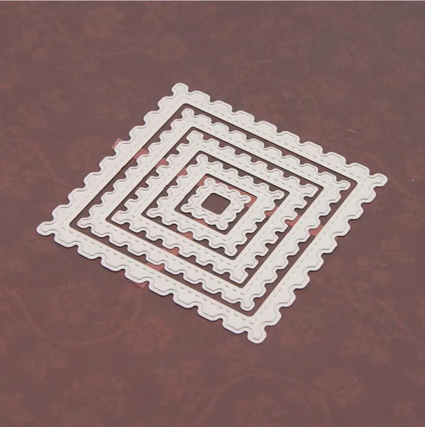 Square stamps Прямоугольные/квадратные металлические зубчатые рамки штамп для скрапбукинга режущие штампы металлические трафареты для декоративное тиснение - Цвет: Square stamps