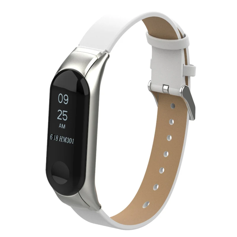 Кожаный браслет для Xiaomi Band 3 сменный ремешок на запястье Xiomi Xaiomi Xiami Xaomi Mi