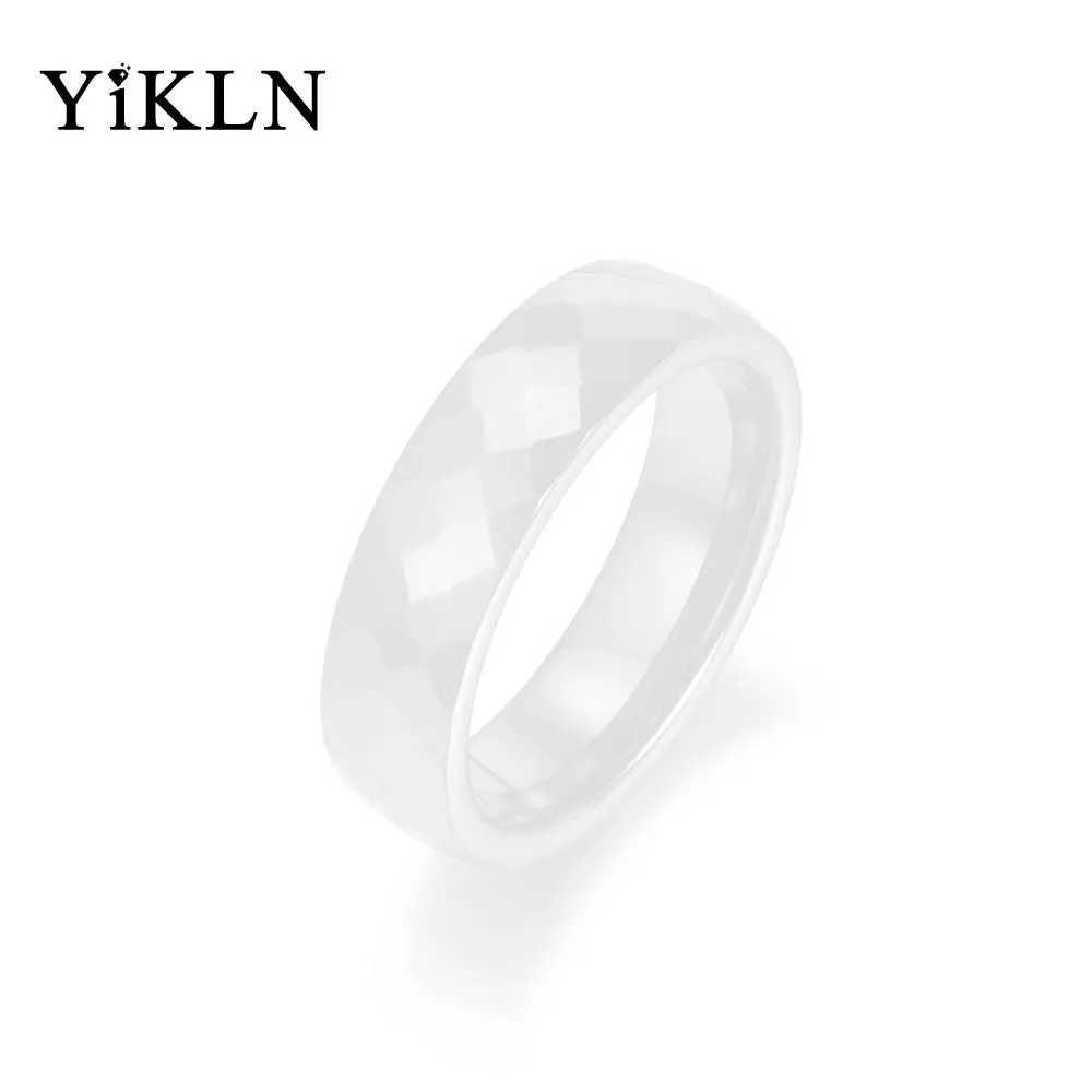 YiKLN трендовые черные/белые режущие керамические кольца, ювелирные изделия, классические ювелирные украшения, Свадебные обручальные кольца для женщин, Anneaux YR18014