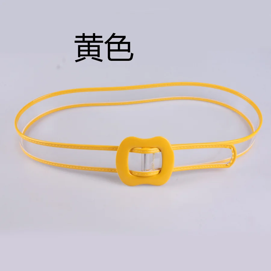 yellow Hooltprinc фирменные дизайнерские свадебные пояса Новая мода Интимные аксессуары повседневная женская обувь ремень Пластик дикий ПВХ Материал прозрачный Для женщин ремень - Цвет: yellow