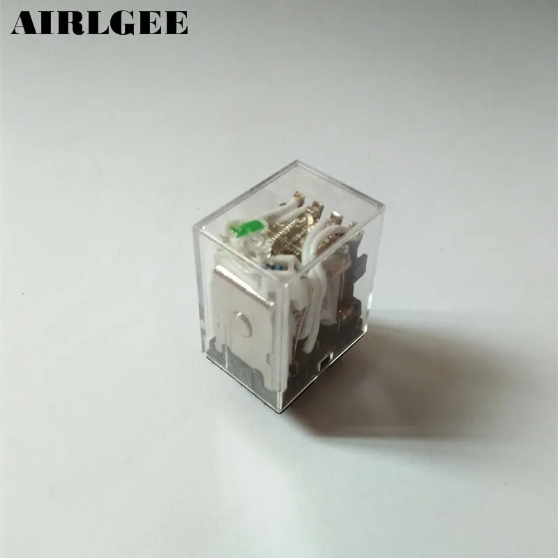 JQX-13F MY4 DC 24V Катушка 14-Pin 4PDT зеленое светодиодное электромагнитное реле Бесплатная