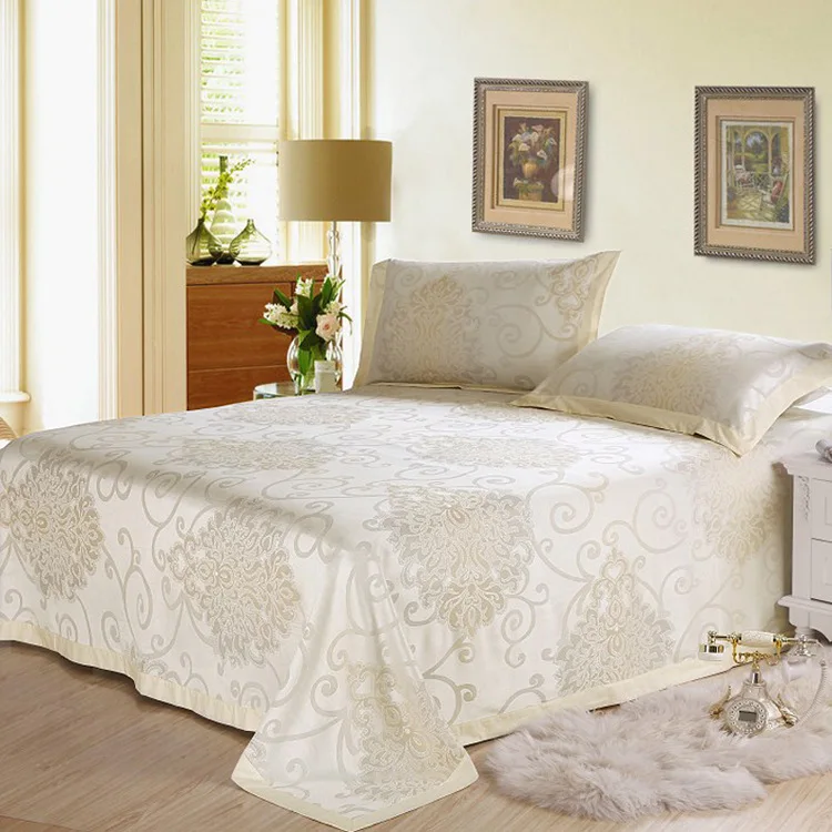 Комплект из 3 предметов с плоской простыней 100% жаккардовая ткань бамбукового