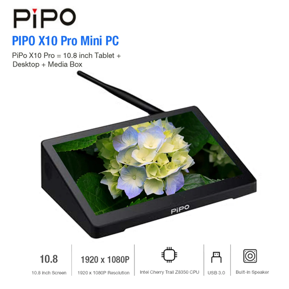 Pipo X10 Pro Mini PC 10 8 ''ips 4 K Windows10 Intel Cherry Trail Z8350 32 Гб 64 планшетный ПК медиаплеер с