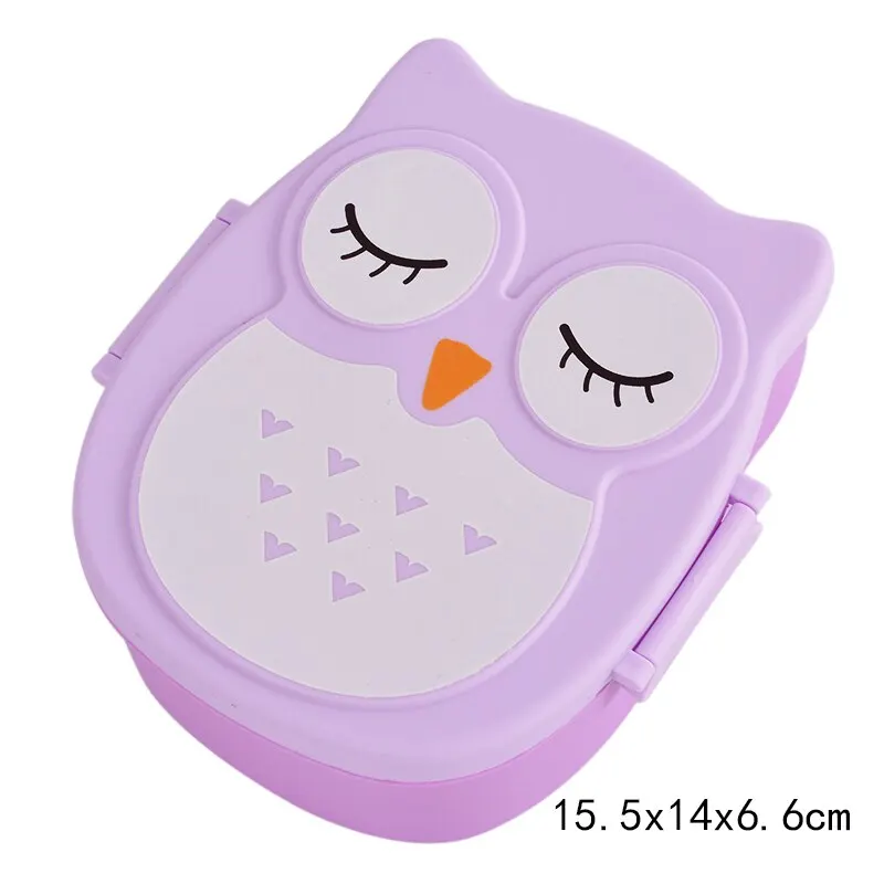 15.5x14x6.6cm 900 мл 3 Слои Пластик Bento Коробки для обедов герметичные микроволновая посуда Еда Делитель Контейнер Ланч-бокс с ложкой для Пижама-комбинезон для детей - Цвет: 15.5x14x6.6cm