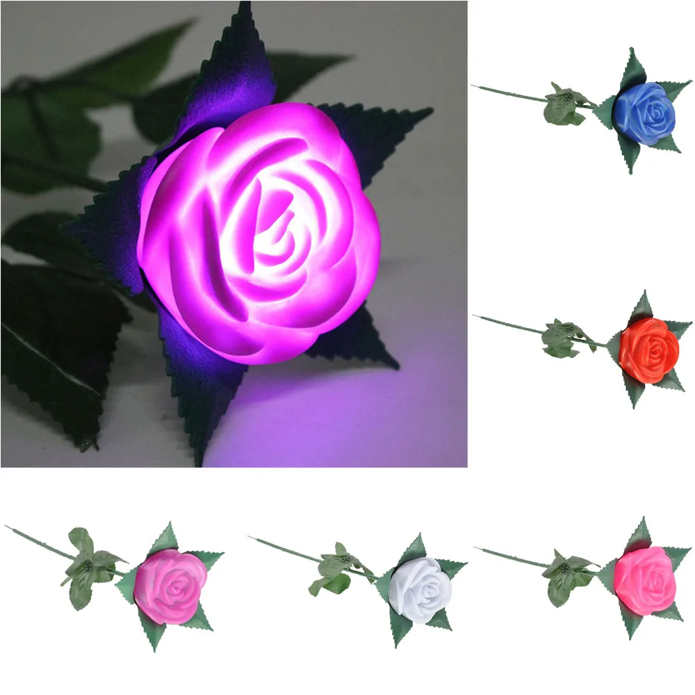 1 шт. LED Красивая романтическая роза Ночник игрушка затемнение светящаяся День