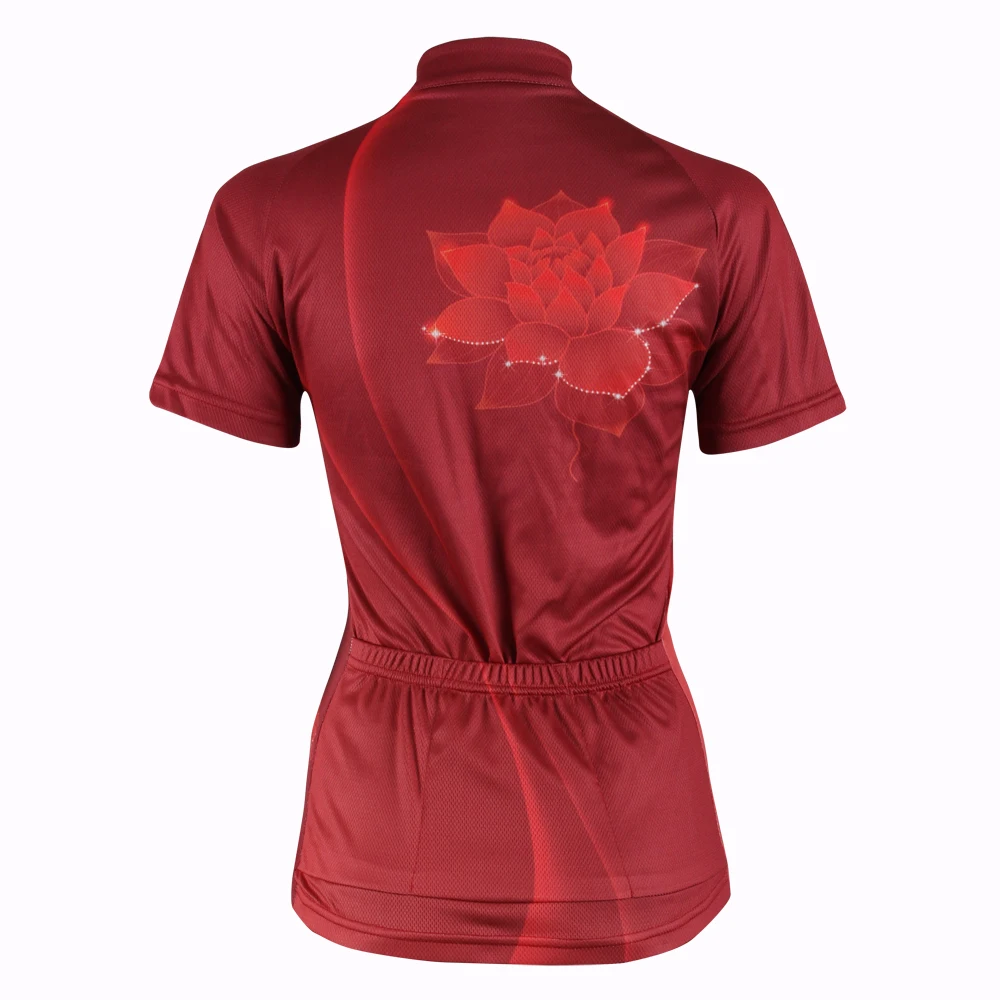 Женская велосипедная рубашка с коротким рукавом PALADIN &quotRed Lotus&quot|bike shirt|short sleeve cycling