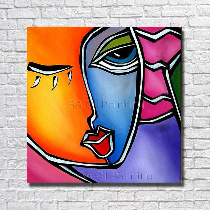 

Бесплатная доставка, абстрактная картина маслом, ручная роспись, искусство, Настенная картина на холсте, мультяшная девушка для детской ком...