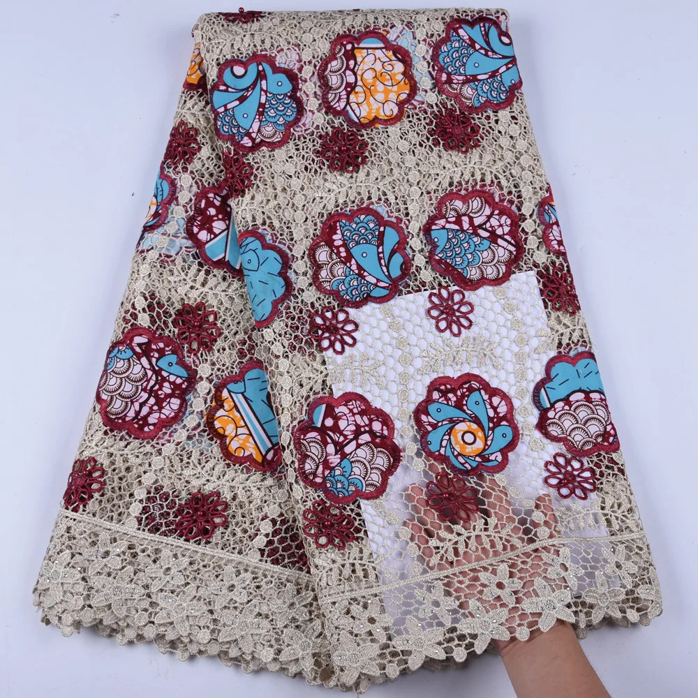 2019 воск высокого качества кружева нигерийское Тюлевое кружево ткань невесты