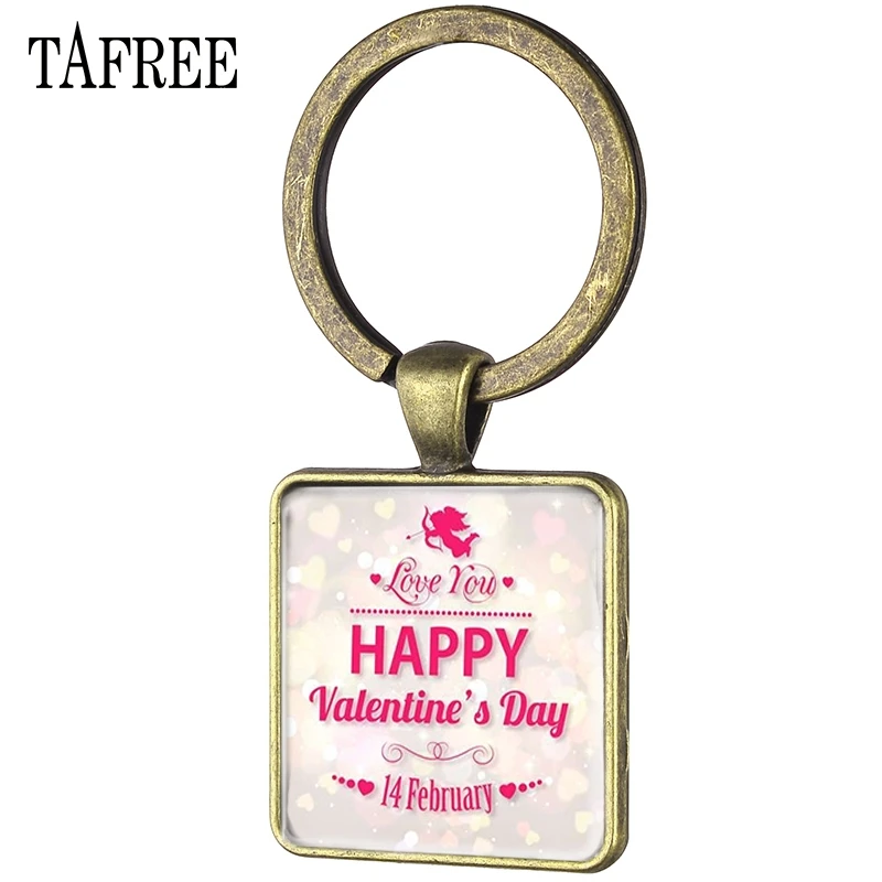 TAFREE модный квадратный брелок для влюбленных ключей сумка автомобиля подвесные