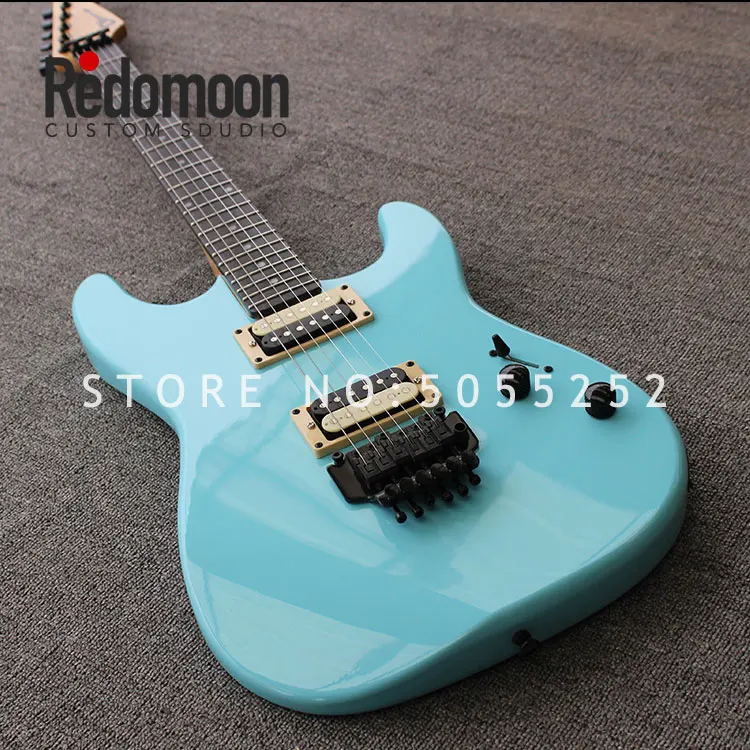 Заводская гитара 6 струн charvel электрогитара с тремоло Эбеновое дерево гриф синий цвет музыкальный инструмент магазин