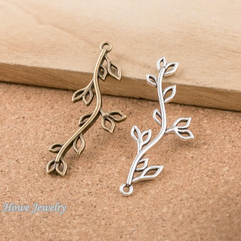 12 шт старинное дерево соединитель подвеска-Шарм diy серьги подходят браслет D035