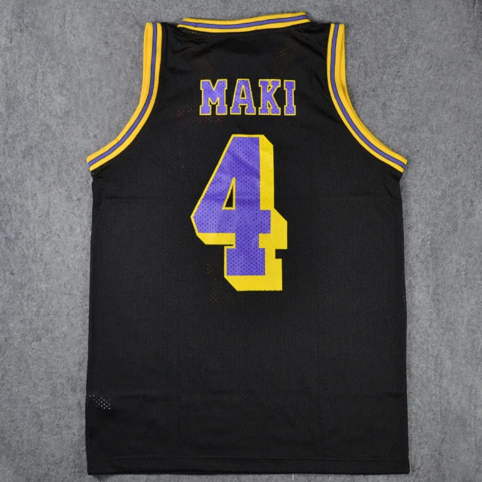 Аниме SLAM Kainan Point Guard #4 SHINICHI MAKI Косплей гость черный баскетбольный Джерси Топы