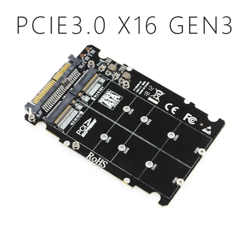 U2BOX U2 коробка M.2 к U.2 SFF-8639 адаптер PCIe 2,5 'U.2 SSD PCI-E X4 X16 intel PCIe3.0 PCI-Express M-KEY b-ключ карта C26