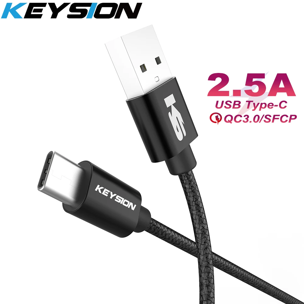 Кабель KEYSION USB Type C для Xiaomi Redmi Note 7 mi9 usb-кабель Samsung S9 провод быстрой зарядки кабель