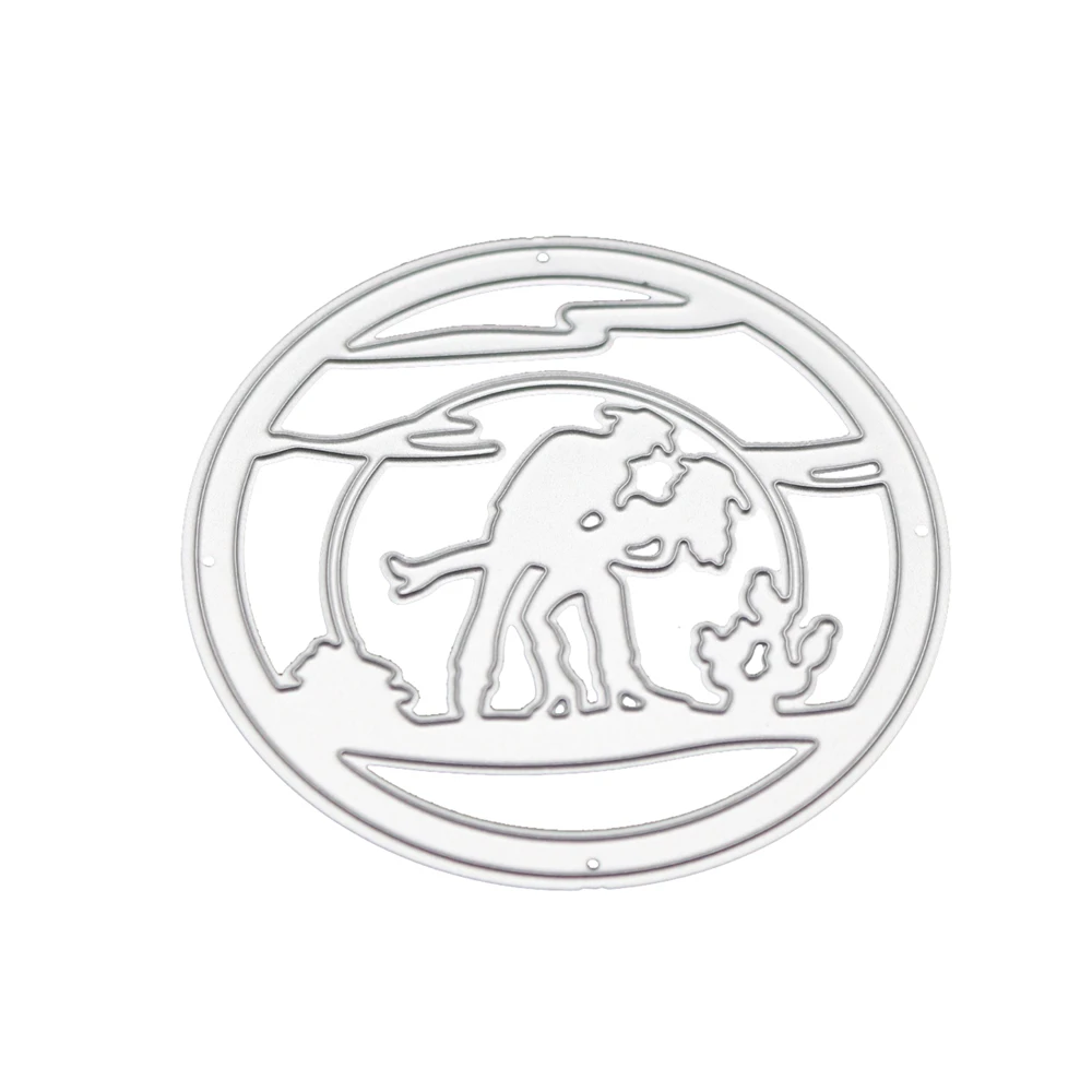 Для любителей танцев в круглой раме металлический прорезной трафарет для