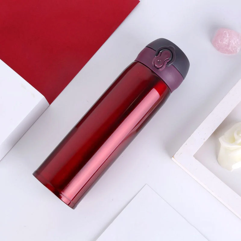 Цветная бутылка для воды BPA Free Gold термос нержавеющая сталь Вакуумная чашка-термос портативная Спортивная бутылка для питья подарок Любителя - Цвет: E