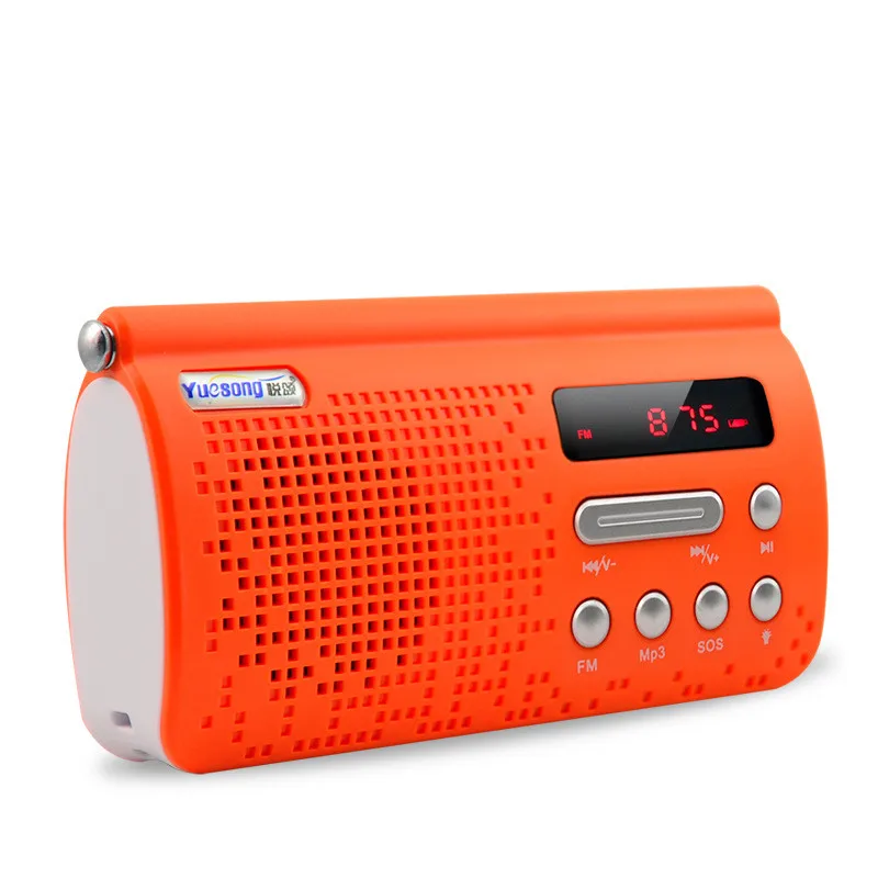 T308 портативный стерео мини FM радио динамик музыкальный плеер с TF картой USB AUX вход