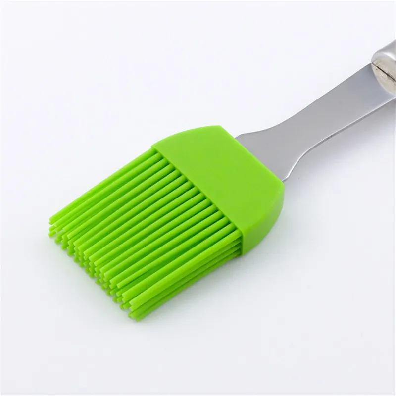 New Stainless steel handle Silicone Pastry Brush Baking BBQ Cake Oil Cream Cooking Basting Tools Kitchen Accessories |
