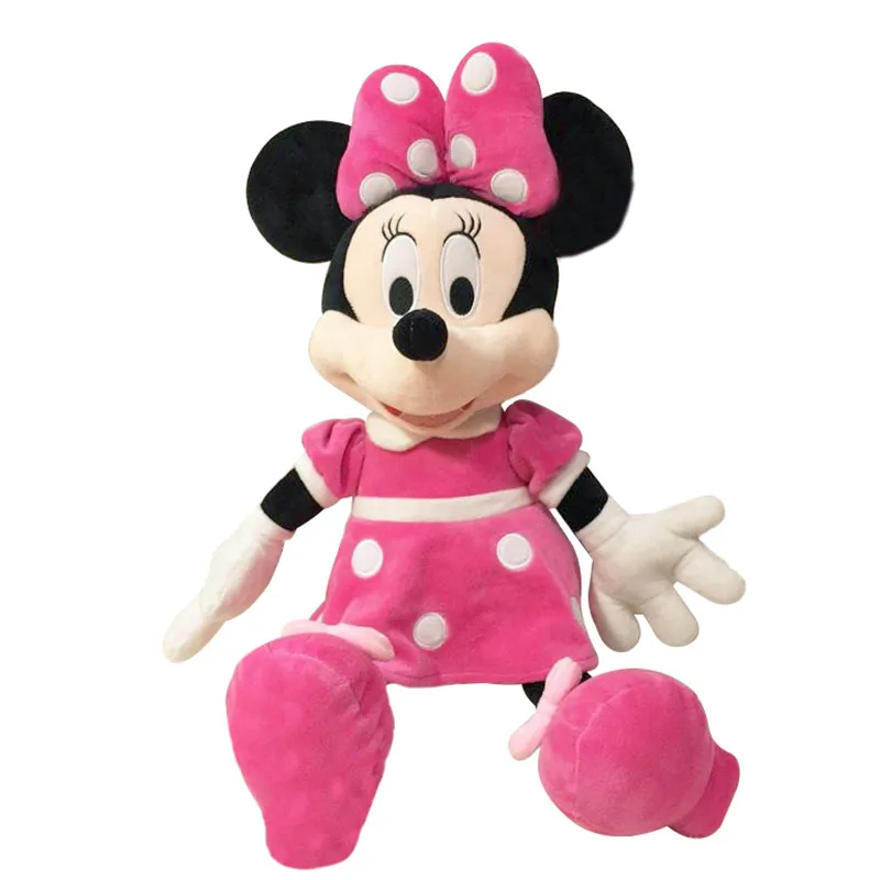 pink minnie 40-100 см Высокое качество Мультфильм Мягкий чучело аниме Микки и Минни плюшевая игрушка в виде мыши Кукла День рождения Свадьба Дети вентилятор kawaii подарок - Цвет: pink minnie