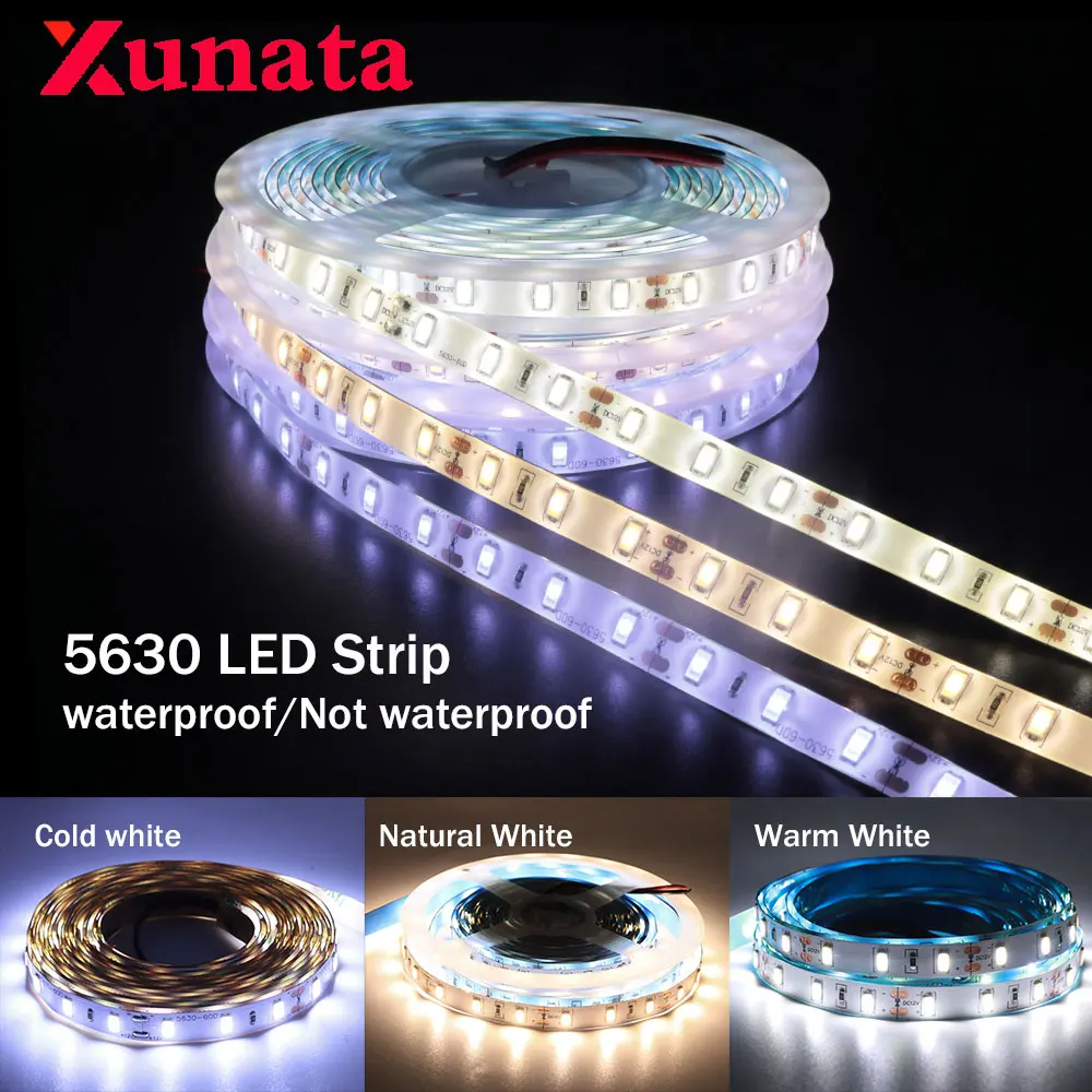 5 м DC12V супер яркая SMD 5630 5730 Светодиодная лента 300 светодиодов 450 600 не