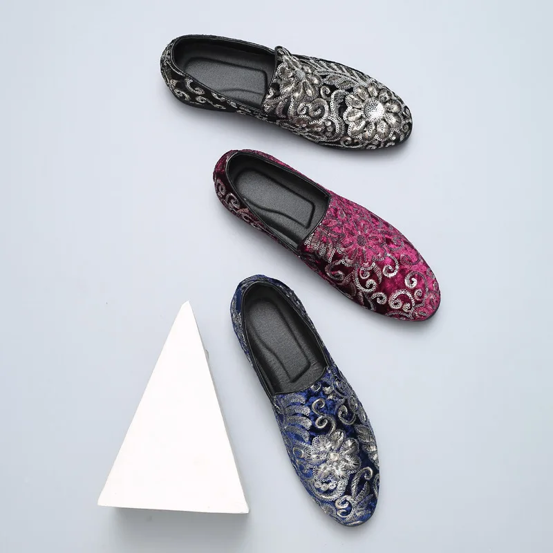 Factory direct spring new fashion suede loafers cross-border large size trend peas shoes luxury men sapato masculino | Обувь