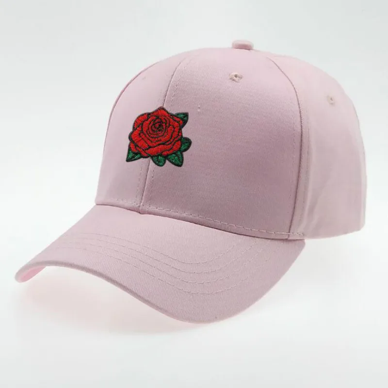 

Embroidery Rose Hat Cap For Women Cotton Summer Flowerl Dad Hat The Rapper Rose Baseball Cap Hip Hop K Pop Snapback Hat Men Caps