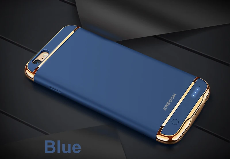 Синий GOLDFOX для iphone 6 6 S зарядное устройство чехол 2500 мАч Внешний Банк питания Зарядка чехол для iphone 6 6 S резервного копирования батарея Чехол - Цвет: Синий