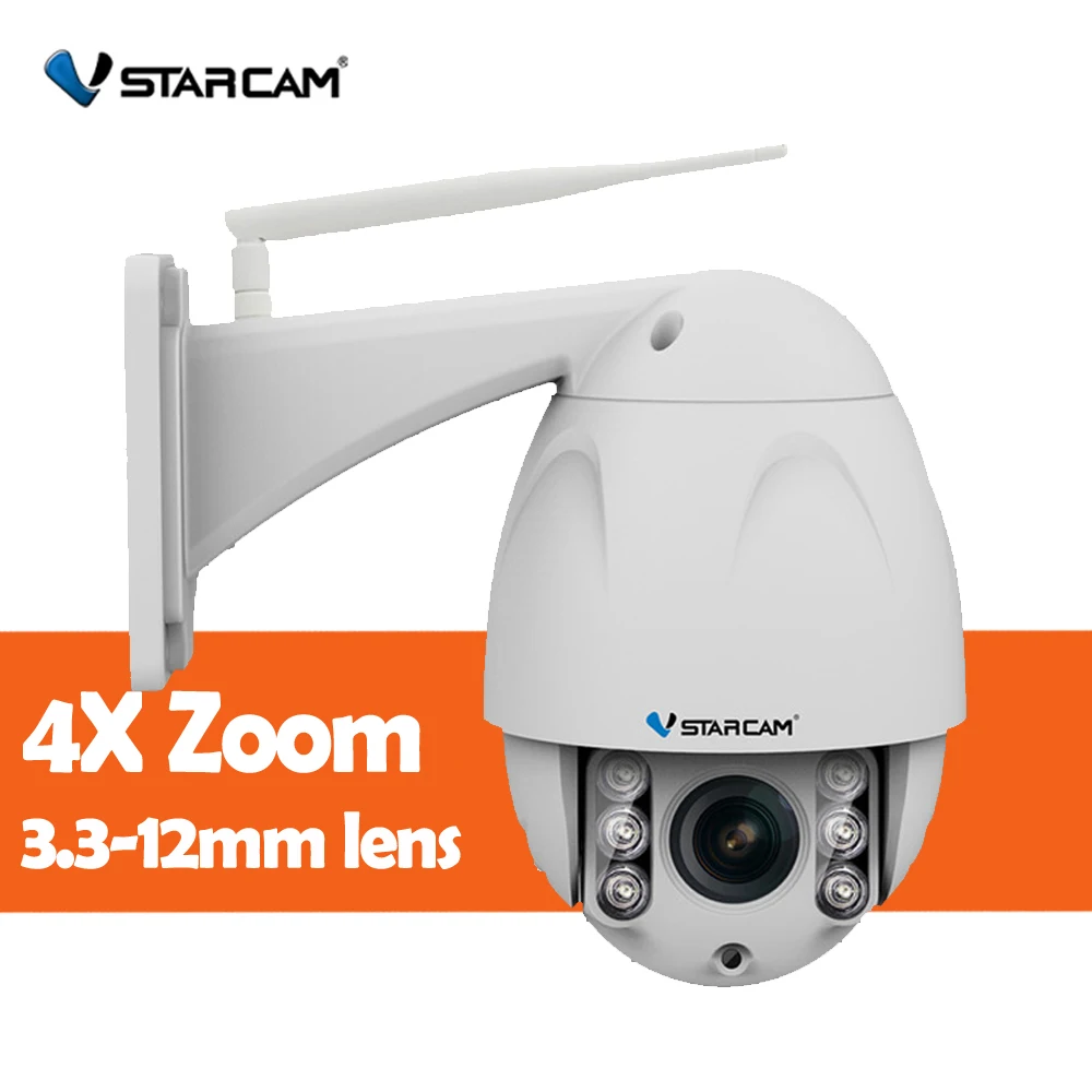 Беспроводная скоростная купольная IP камера VStarcam PTZ наружная 1080P HD 4X зум сетевая видеонаблюдения Wi fi|ip camera outdoor