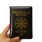 Обложка для паспорта Valhalla, чехол-кошелек для путешествий с изображением мифологических историй, черный чехол для паспорта из искусственной кожи