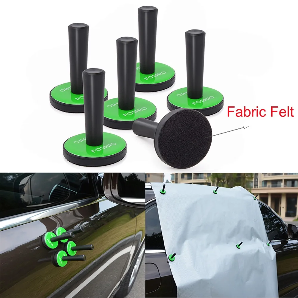 FOSHIO 6 шт. Автомобильная виниловая оболочка магнитный держатель сильный захват