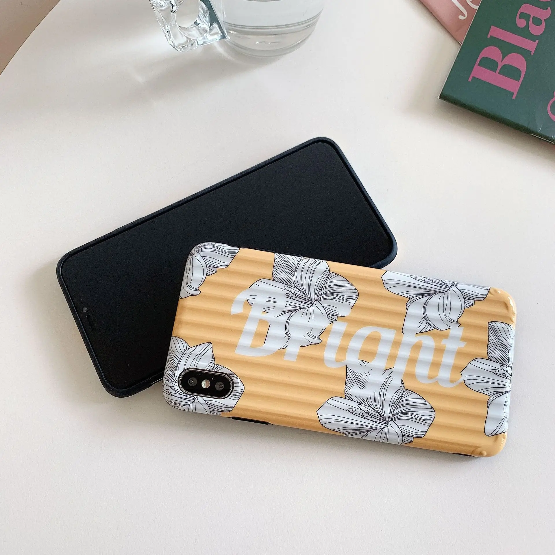 Новая мода цветочный чемодан чехол для iPhone X XS XR Max Мягкий силиконовый роскошный