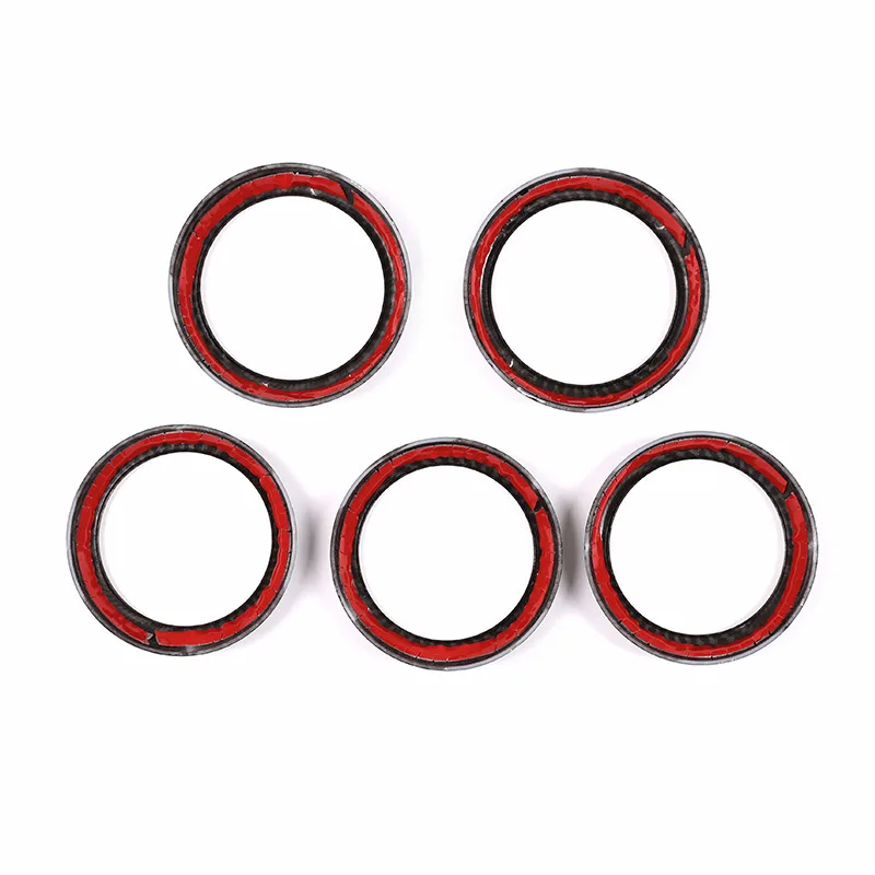 

5Pcs Carbon Fiber ABS Car Air Conditioning Vent Ring Trim For Mercedes benz CLA GLA A Class A180 W176 C117 GLA200 Accessories